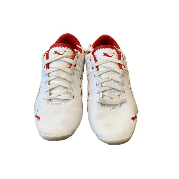 Puma Ferrari Drift Cat Boys Shoes Size 4 Youth White Red - Picture 4 of 8